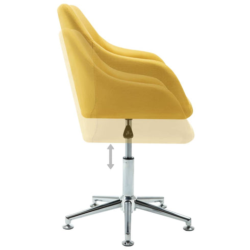 Thomas - Swivel Dining Chairs 6 pcs Yellow Fabric
